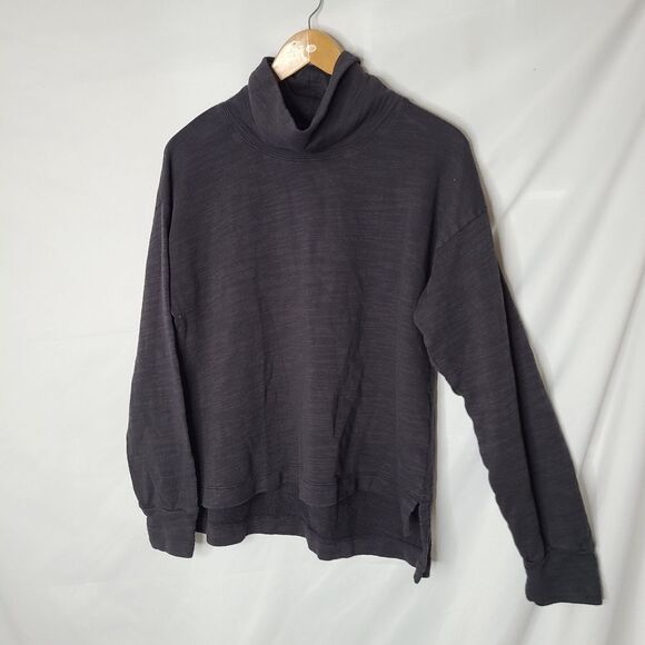 J.Crew Gray Vintage Fleece Cotton Terry Turtleneck AS079 Sz‎ M - Picture 1 of 6